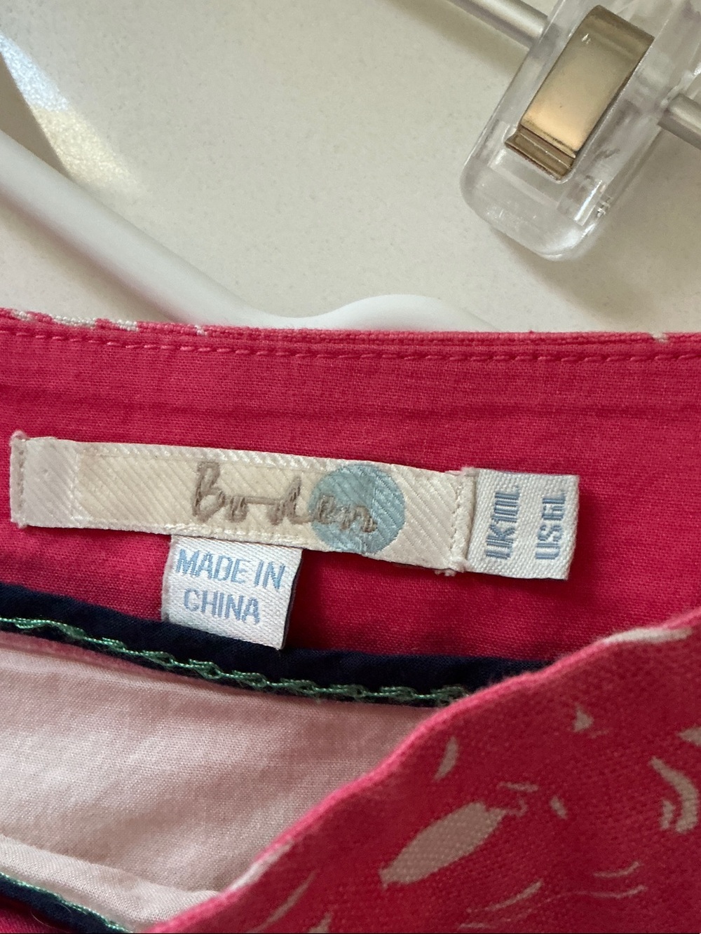 Boden Raspberry Spot-Print Pencil Skirt - Picture 6 of 6